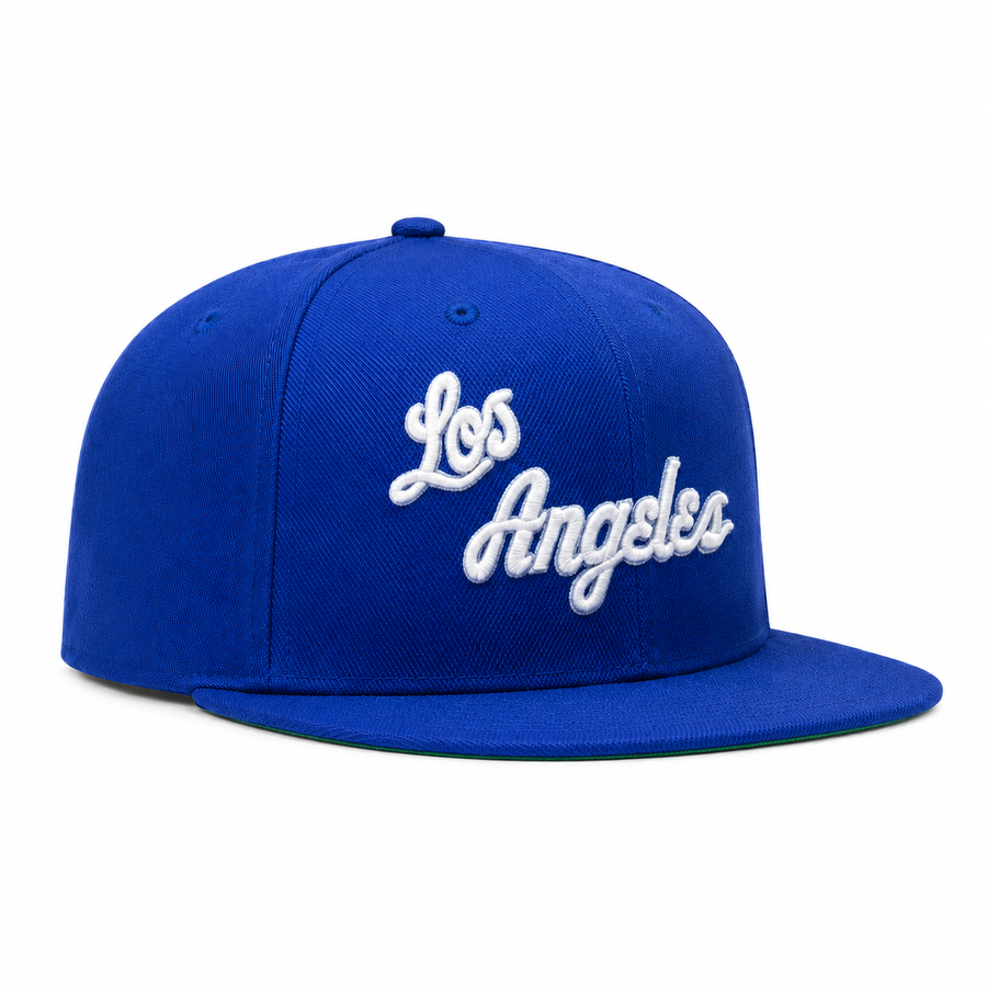 Los Angeles Lakers 'Script' Blue Mitchell & Ness Adjustable Original Fit Snapback - Product Image