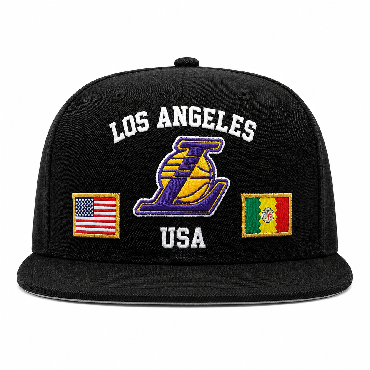 Los Angeles Lakers 'USA Pride' Black Mitchell & Ness Adjustable Original Fit Snapback - Product Image