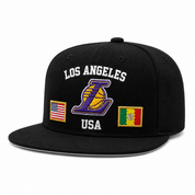 Los Angeles Lakers 'USA Pride' Black Mitchell & Ness OG Adjustable Snapback Hat - Product Image