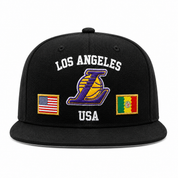 Los Angeles Lakers 'USA Pride' Black Mitchell & Ness OG Adjustable Snapback Hat - Product Image