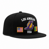 Los Angeles Lakers 'USA Pride' Black Mitchell & Ness OG Adjustable Snapback Hat