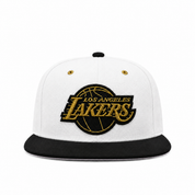 Los Angeles Lakers White/Black Mitchell & Ness Adjustable Original Fit Snapback - Product Image