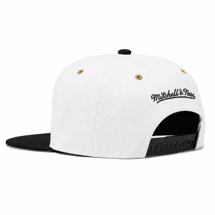 Los Angeles Lakers White/Black Mitchell & Ness Adjustable Original Fit Snapback - Product Image