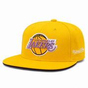 Los Angeles Lakers Yellow Mitchell & Ness Adjustable Original Fit Snapback - Product Image