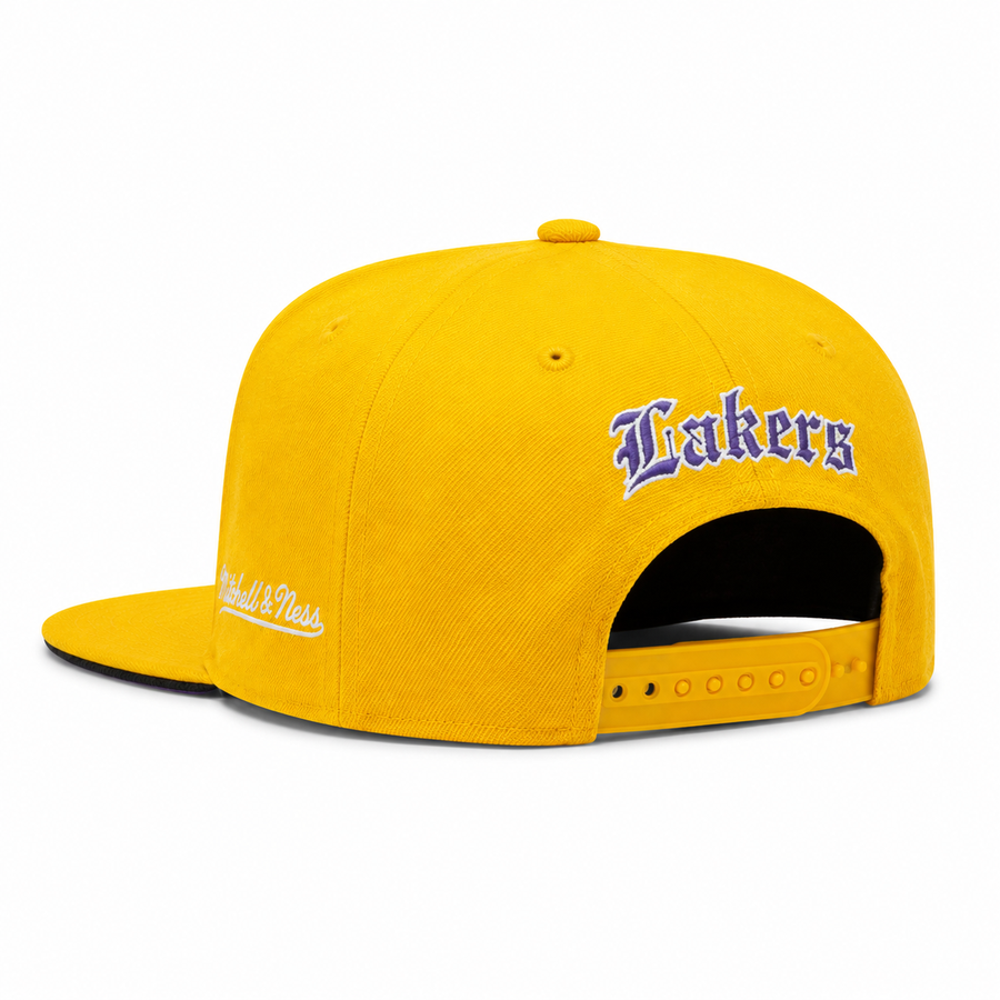 Los Angeles Lakers Yellow Mitchell & Ness Adjustable Original Fit Snapback - Product Image