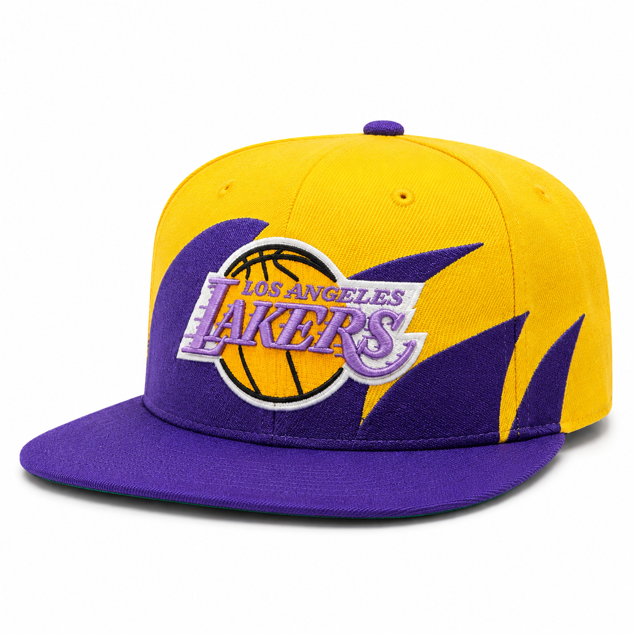 Los Angeles Lakers Yellow/Purple Mitchell & Ness Adjustable OG Snapback Hat - Product Image