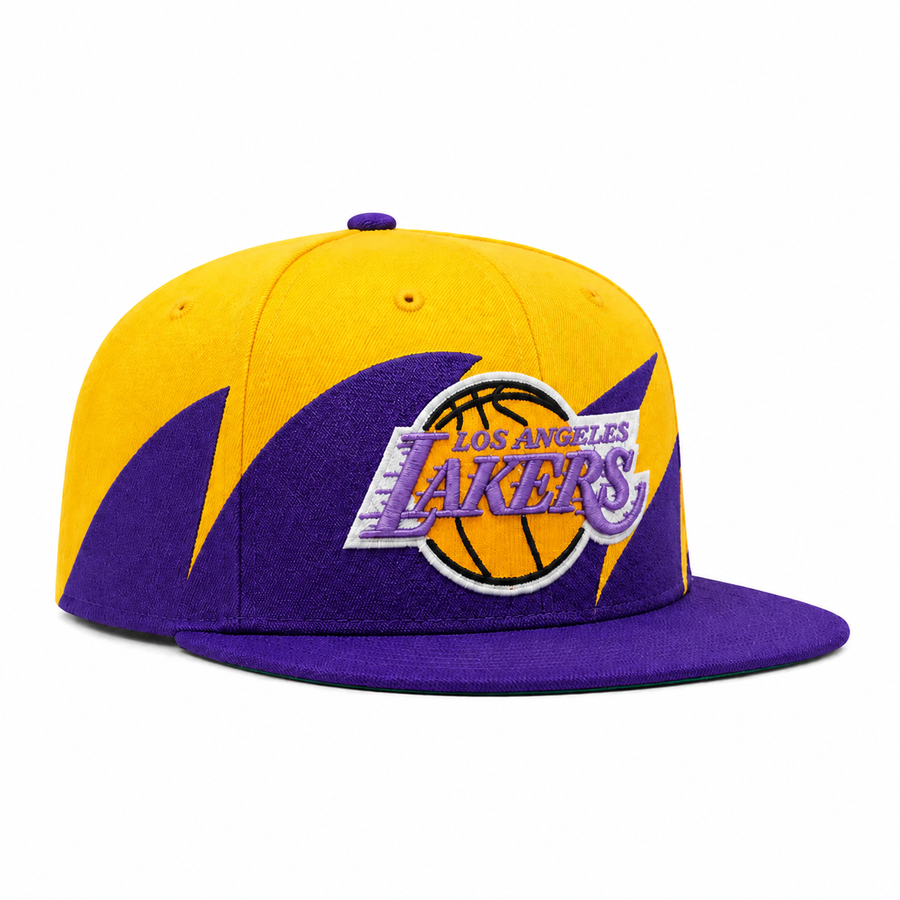 Los Angeles Lakers Yellow/Purple Mitchell & Ness Adjustable OG Snapback Hat - Product Image