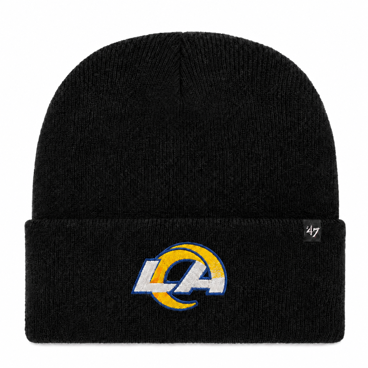 Los Angeles Rams '47 Brand Cuff Knit Beanie - Black - Product Image