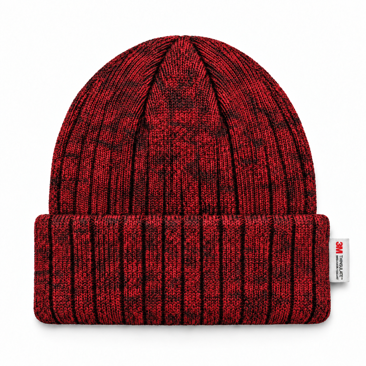 3M 40G Thinsulate Insulated Cuffed Knit Beanie - Red Marble - Product Image