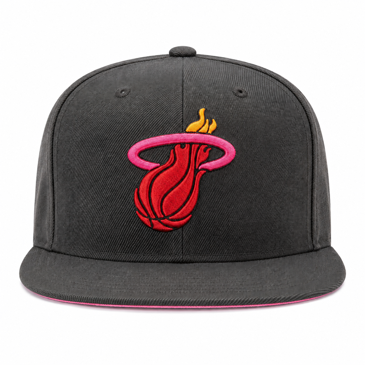Miami Heat Black Mitchell & Ness Adjustable OG Snapback - Product Image