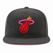 Miami Heat Black Mitchell & Ness Adjustable OG Snapback - Product Image