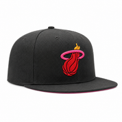 Miami Heat Black Mitchell & Ness Adjustable OG Snapback - Product Image