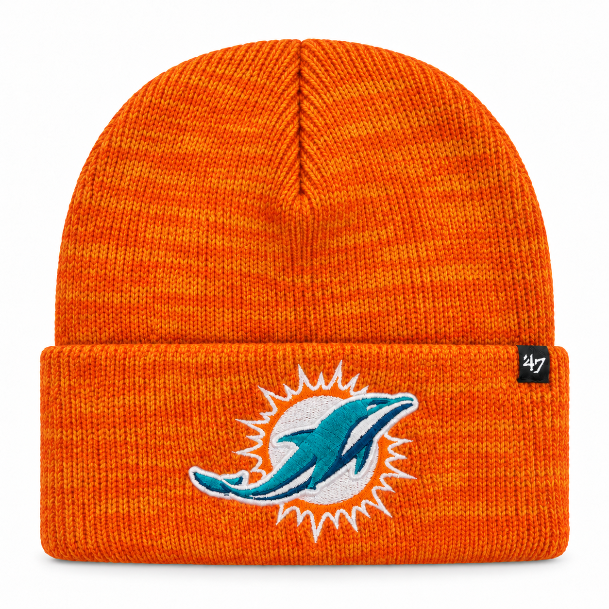 Miami Dolphins '47 Brand Brain Freeze Cuff Knit Beanie - Orange - Product Image