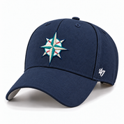 Seattle Mariners Compass '47 Brand MVP Adjustable Baseball Cap - Black - Product Image
