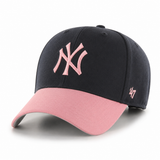 New York Yankees '47 Brand MVP Adjustable Baseball Cap - Black/Pink