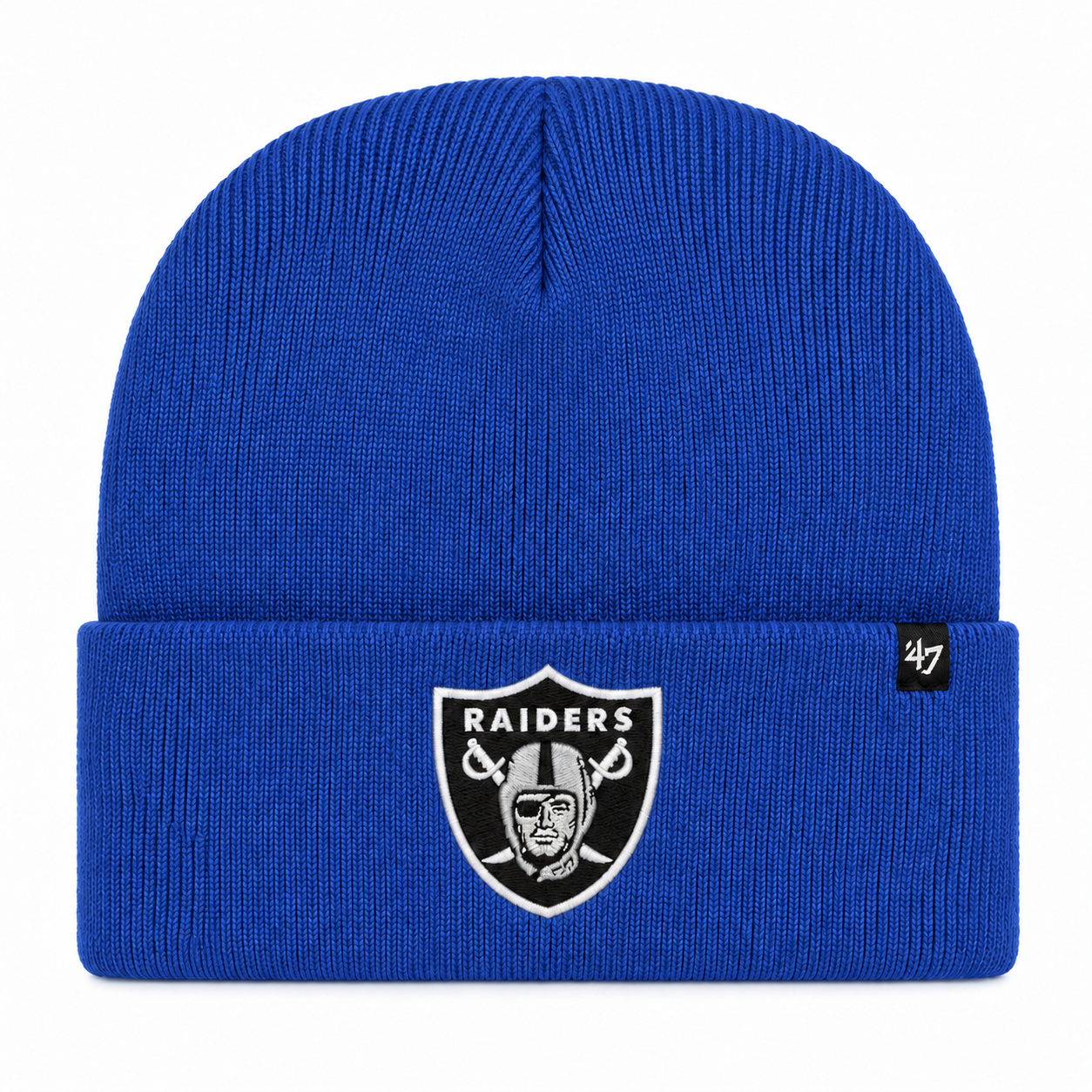 Las Vegas Raiders '47 Brand Cuff Knit Beanie - Dark Royal Blue - Product Image