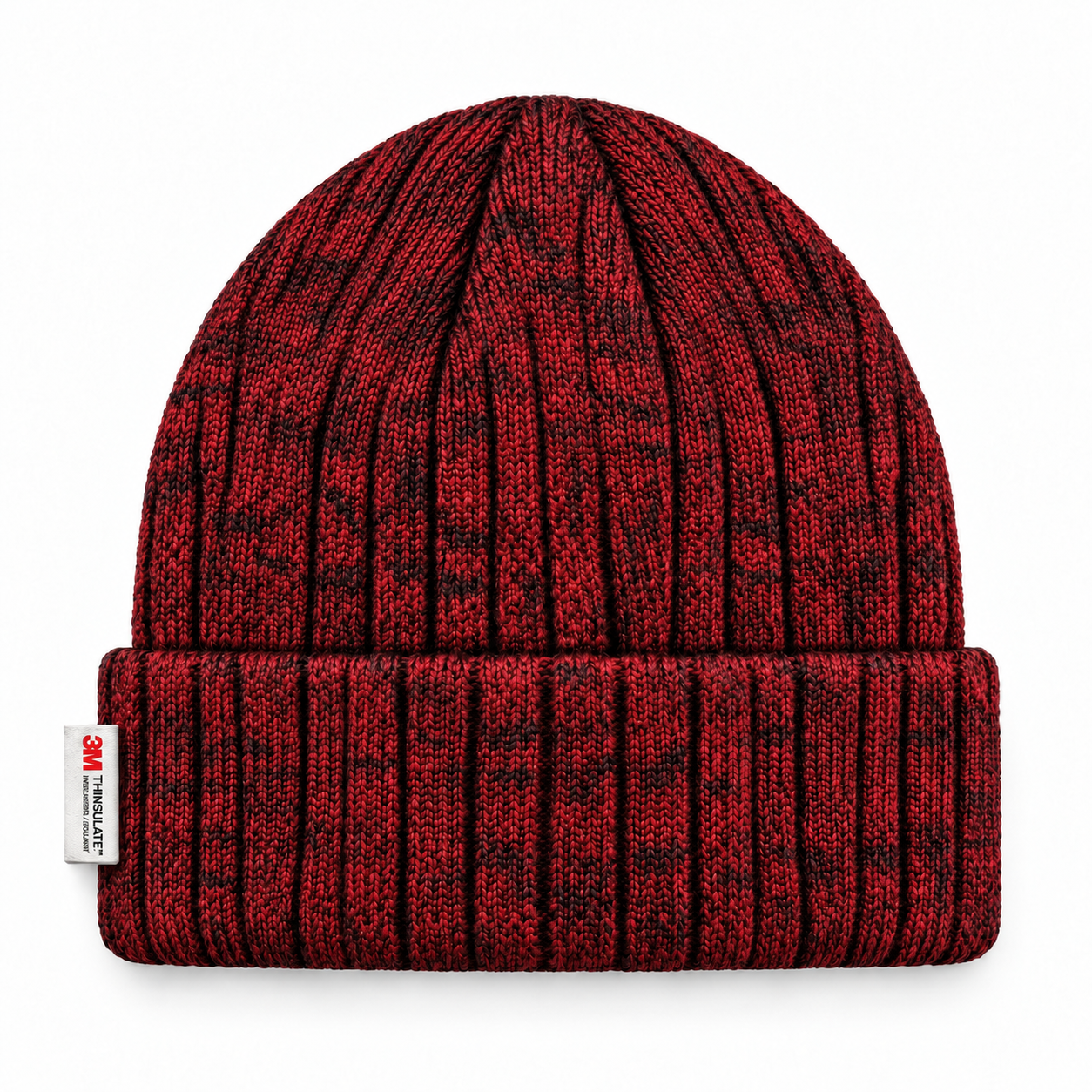 3M 40G Thinsulate Insulated Cuffed Knit Beanie - Red Marble - Product Image