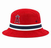 Los Angeles Angels Striped '47 Brand Bucket Hat - Red - Product Image
