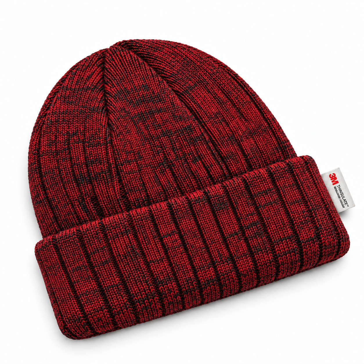 3M 40G Thinsulate Insulated Cuffed Knit Beanie - Red Marble - Product Image
