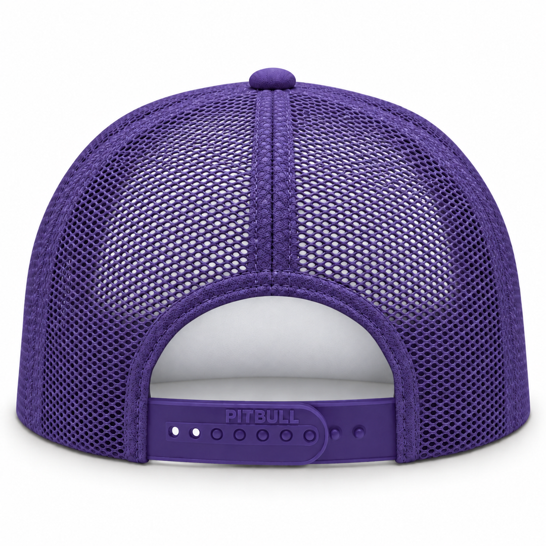 Pit Bull Cambridge PB114 Blank 5-Panel High Frame Foam Adjustable Snapback Hat - White/Purple - Product Image
