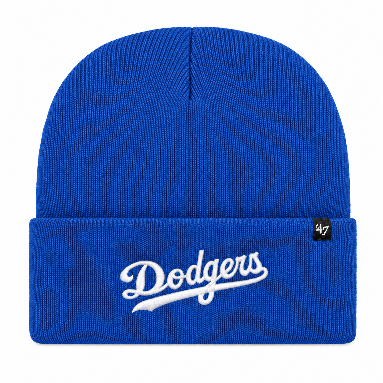 Los Angeles Dodgers 'Script Logo' '47 Brand Cuff Knit Beanie - Royal Blue - Product Image