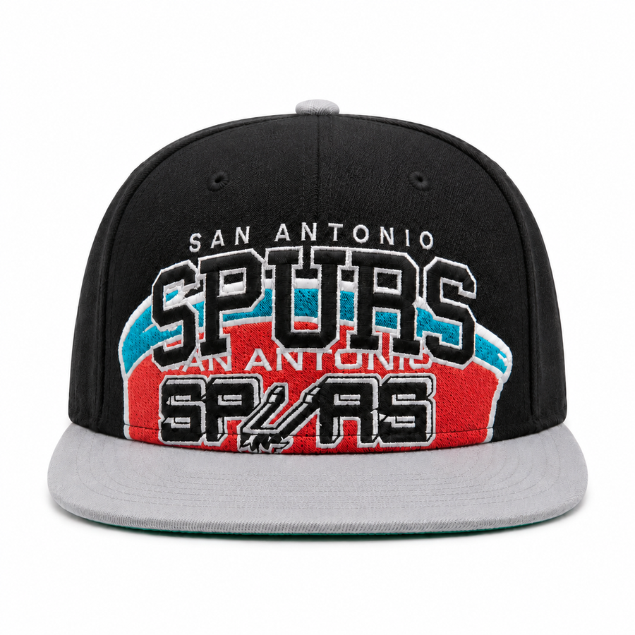 San Antonio Spurs '47 Brand Captain Adjustable Snapback - Black/Silver - Product Image