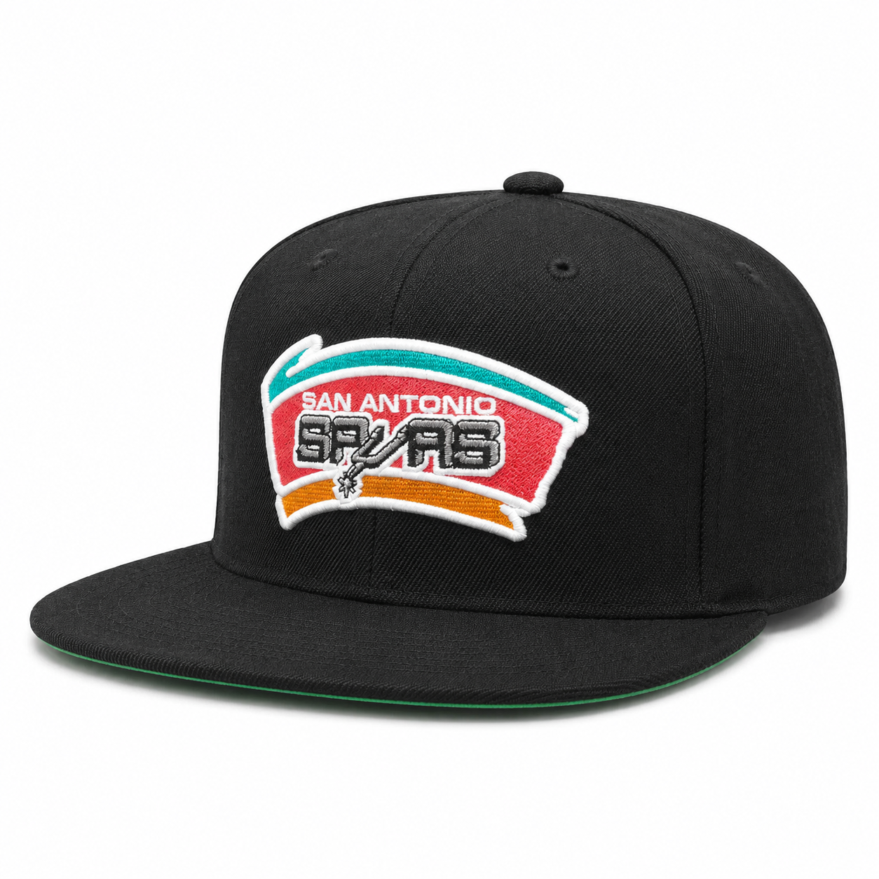 San Antonio Spurs Black Mitchell & Ness Adjustable Original Fit Snapback - Product Image