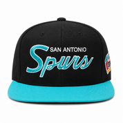San Antonio Spurs Black/Turquoise Mitchell & Ness Adjustable Original Fit Snapback - Product Image