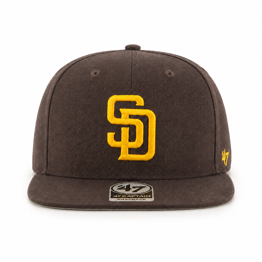 San Diego Padres '47 Brand Captain Adjustable Snapback - Brown - Product Image