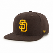 San Diego Padres '47 Brand Captain Adjustable Snapback - Brown - Product Image