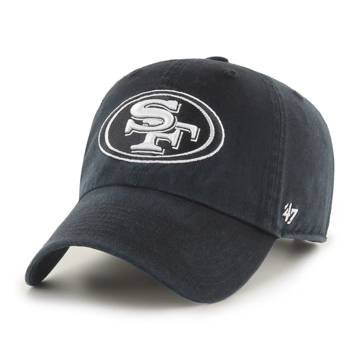 San Francisco 49ers '47 Brand Clean Up Adjustable Dad Cap - Black - Product Image