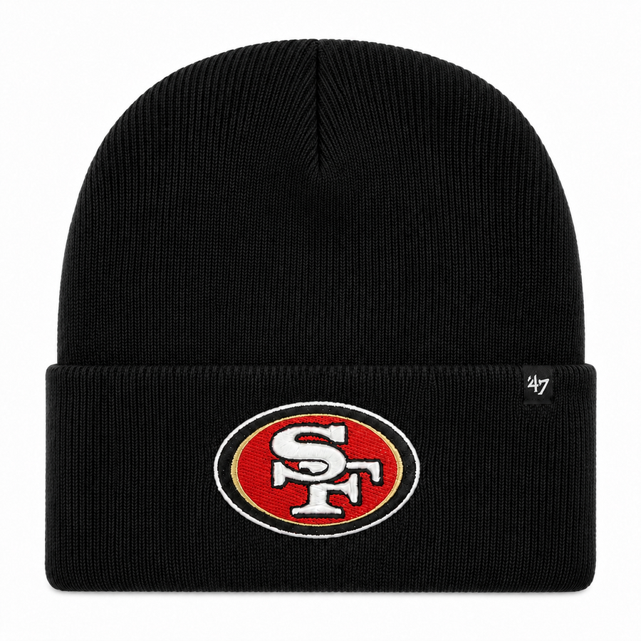 San Francisco 49ers '47 Brand Cuff Knit Beanie - Black - Product Image