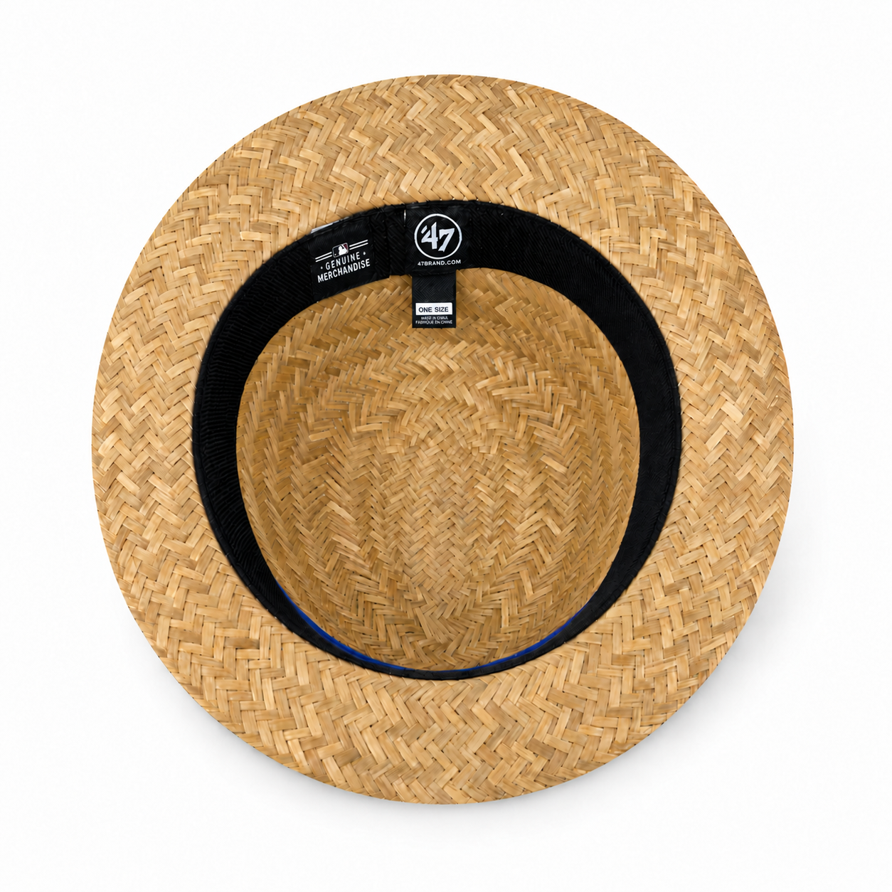Los Angeles Dodgers '47 Brand Natural Shaded Straw Hat - Khaki/Blue - Product Image