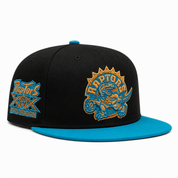 Toronto Raptors '20th Season' Black/Turquoise Mitchell & Ness Adjustable Original Fit Snapback - Product Image