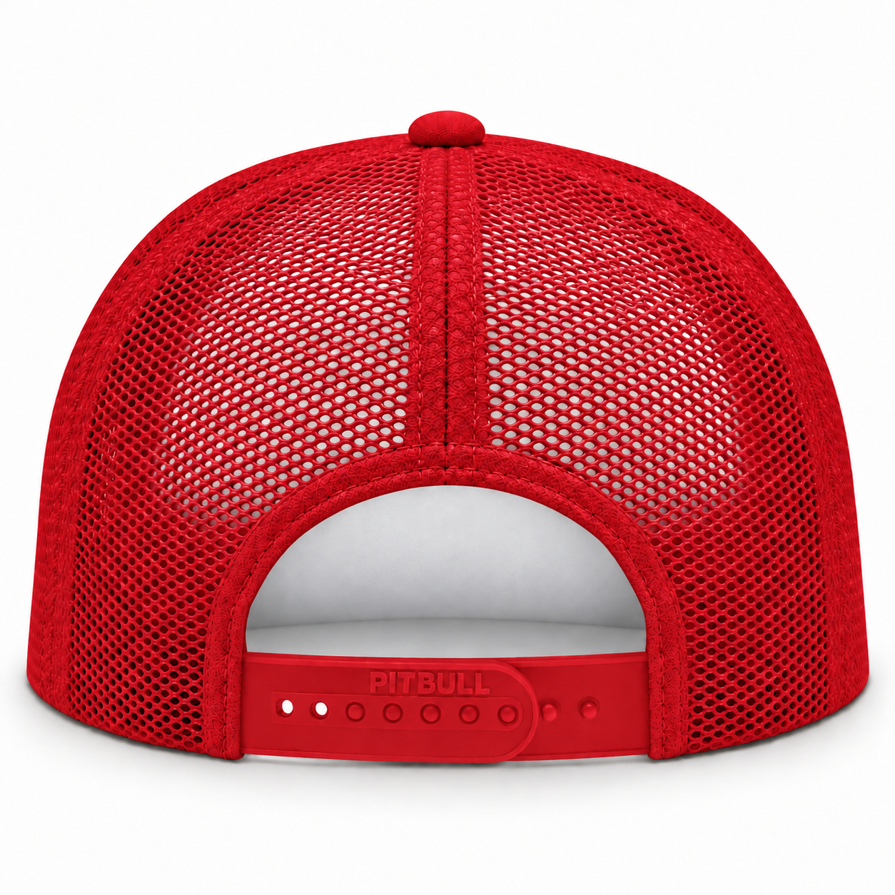 Pit Bull Cambridge PB114 Blank 5-Panel High Frame Foam Adjustable Snapback Hat - White/Red