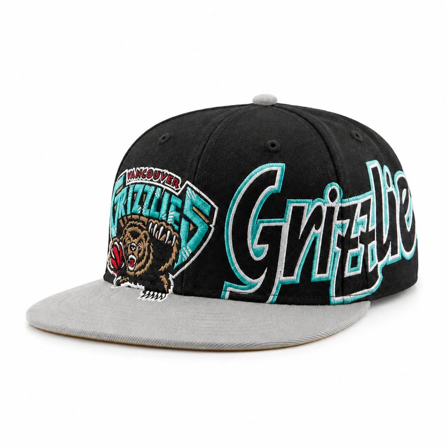 Vancouver Grizzlies 'Dual Logo' '47 Brand Captain Adjustable Snapback - Black/Silver - Product Image