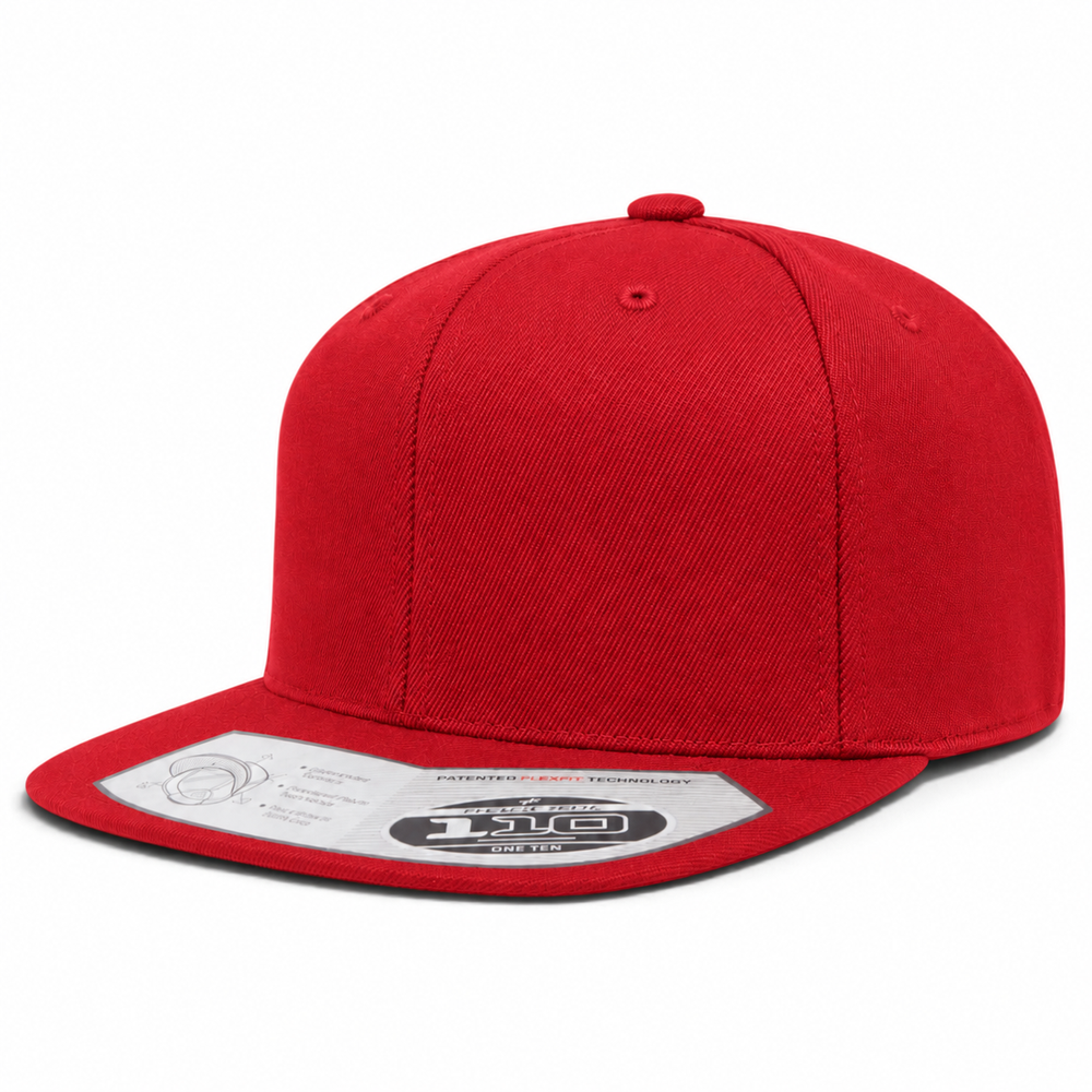 Flexfit 110 Premium Blank Adjustable Snapback Hat - Red - Product Image