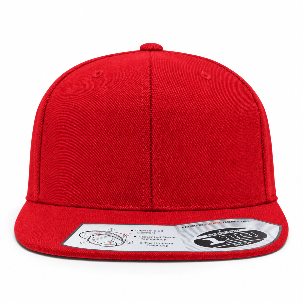 Flexfit 110 Premium Blank Adjustable Snapback Hat - Red