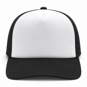 Pit Bull Cambridge PB114 Blank 5-Panel High Frame Foam Adjustable Snapback Hat - White/Black