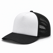 Pit Bull Cambridge PB114 Blank 5-Panel High Frame Foam Adjustable Snapback Hat - White/Black