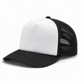 Pit Bull Cambridge PB114 Blank 5-Panel High Frame Foam Adjustable Snapback Hat - White/Black