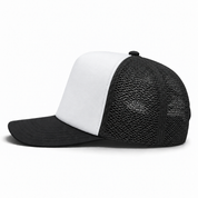 Pit Bull Cambridge PB114 Blank 5-Panel High Frame Foam Adjustable Snapback Hat - White/Black