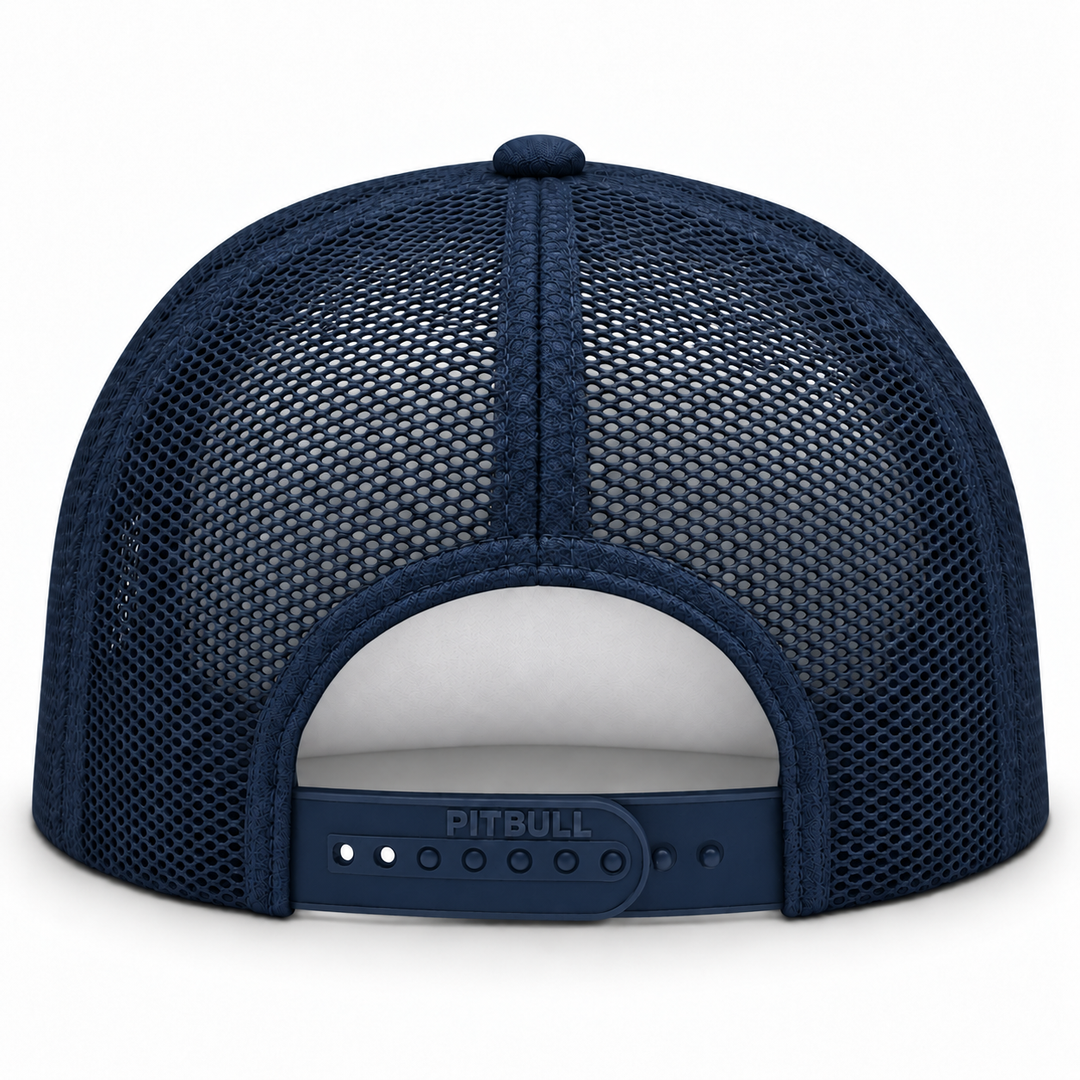 Pit Bull Cambridge PB114 Blank 5-Panel High Frame Foam Adjustable Snapback Hat - White/Navy - Product Image
