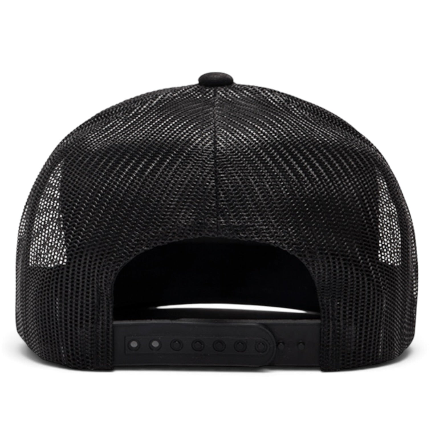 YP Classics Retro Blank 6-Panel Adjustable Trucker Snapback Hat - Black/Black