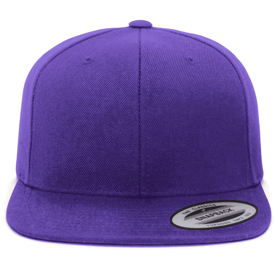 YP Classics Premium Blank Adjustable Snapback Hat - Purple