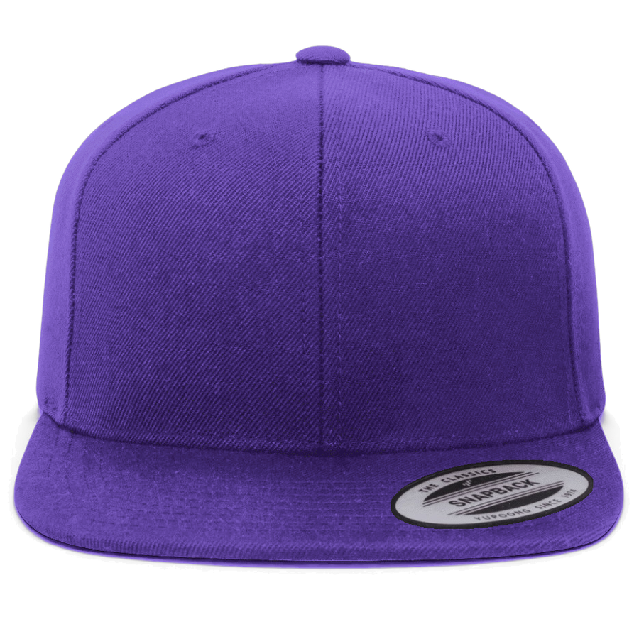 YP Classics Premium Blank Adjustable Snapback Hat - Purple