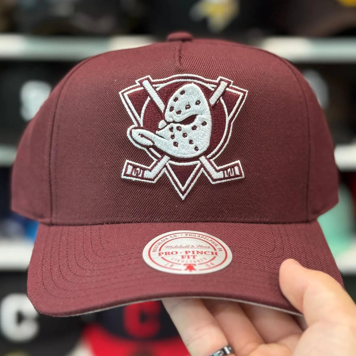 Maroon A-Frame Mitchell & Ness Snapback - Product Image