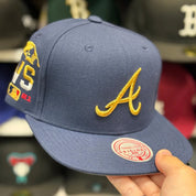 Atlanta Braves 'World Series Identity' Navy/Gold Mitchell & Ness Snapback - Product Image
