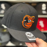 Baltimore Orioles Black/Orange '47 Brand Snapback