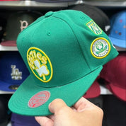 Boston Celtics Green/Yellow Mitchell & Ness Snapback - Product Image